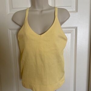 Nike Dry Fit Yellow Ribbed Tank Top NWT Shelf Bra